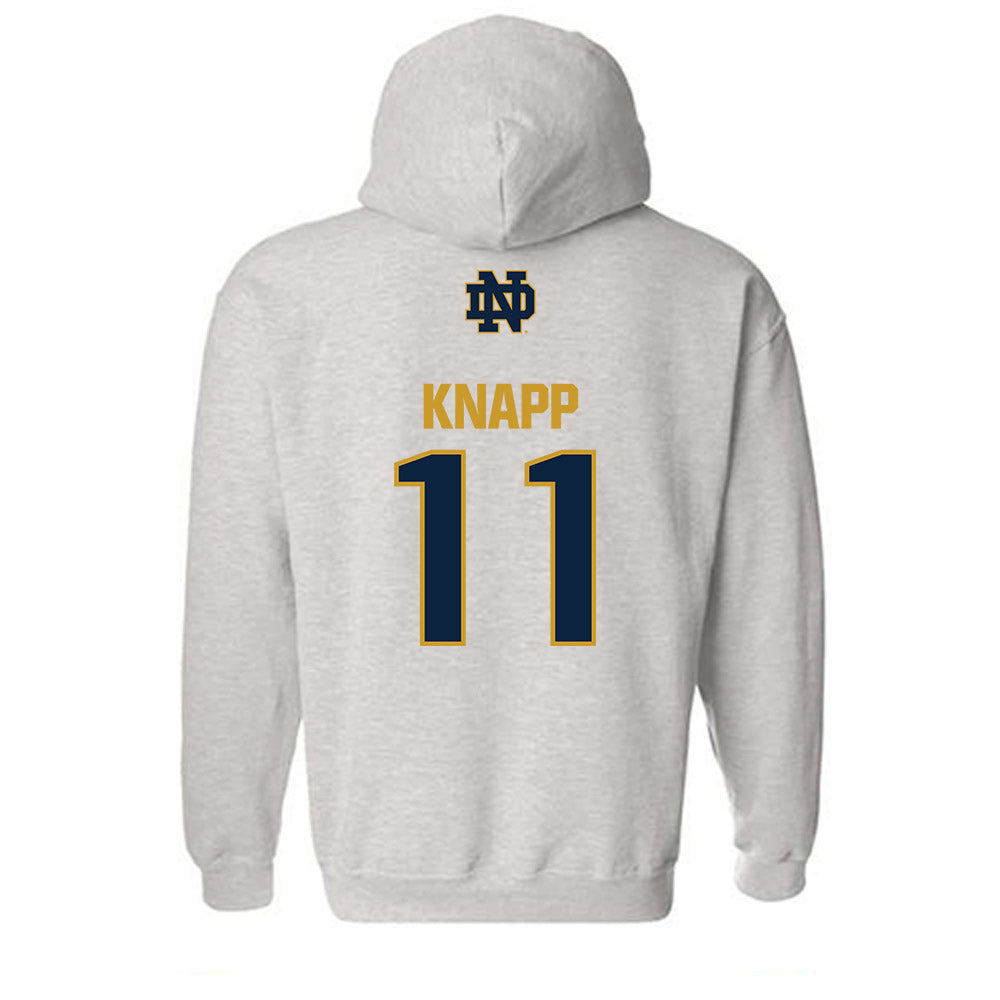 Notre Dame - NCAA Women's Soccer : Tessa Knapp - Classic Fashion Shersey Hooded Sweatshirt-1