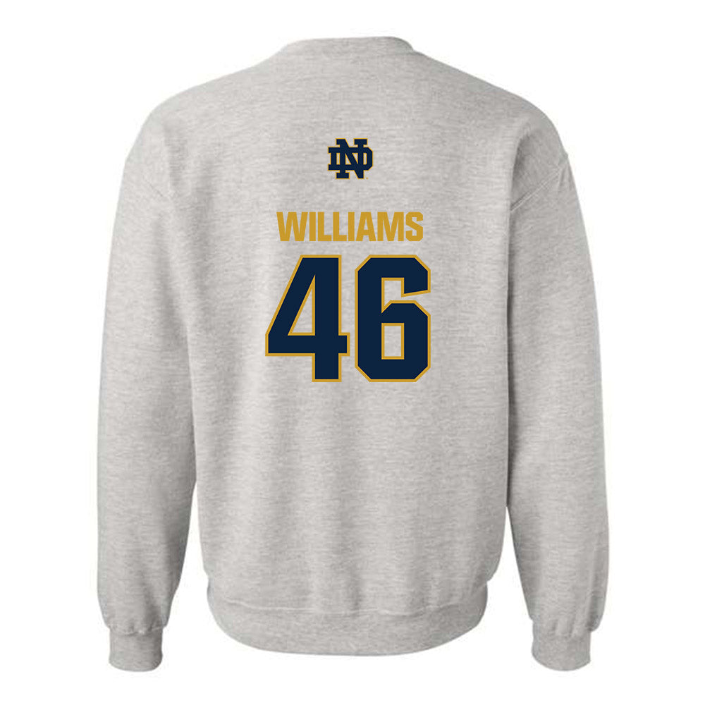 Notre Dame - NCAA Football : Matt Williams - Classic Fashion Shersey Crewneck Sweatshirt-1
