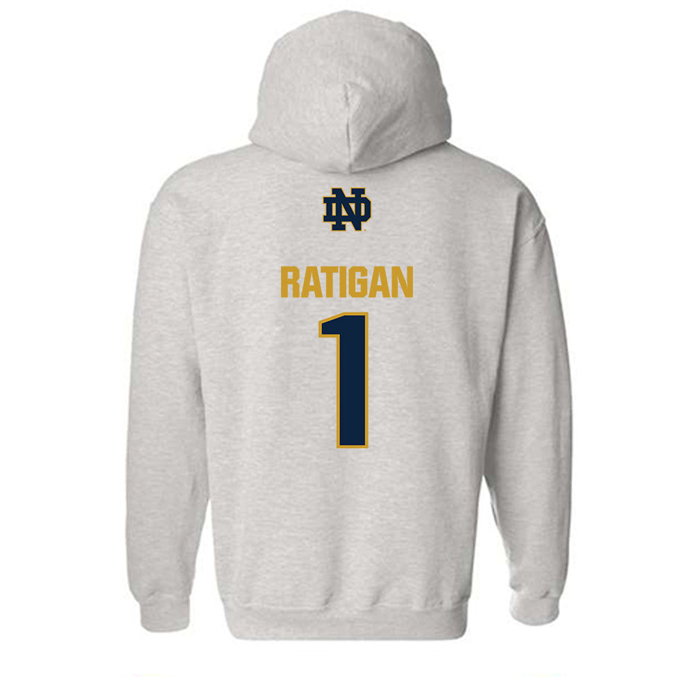 Notre Dame - NCAA Women's Basketball : Kelly Ratigan - Classic Fashion Shersey Hooded Sweatshirt-1