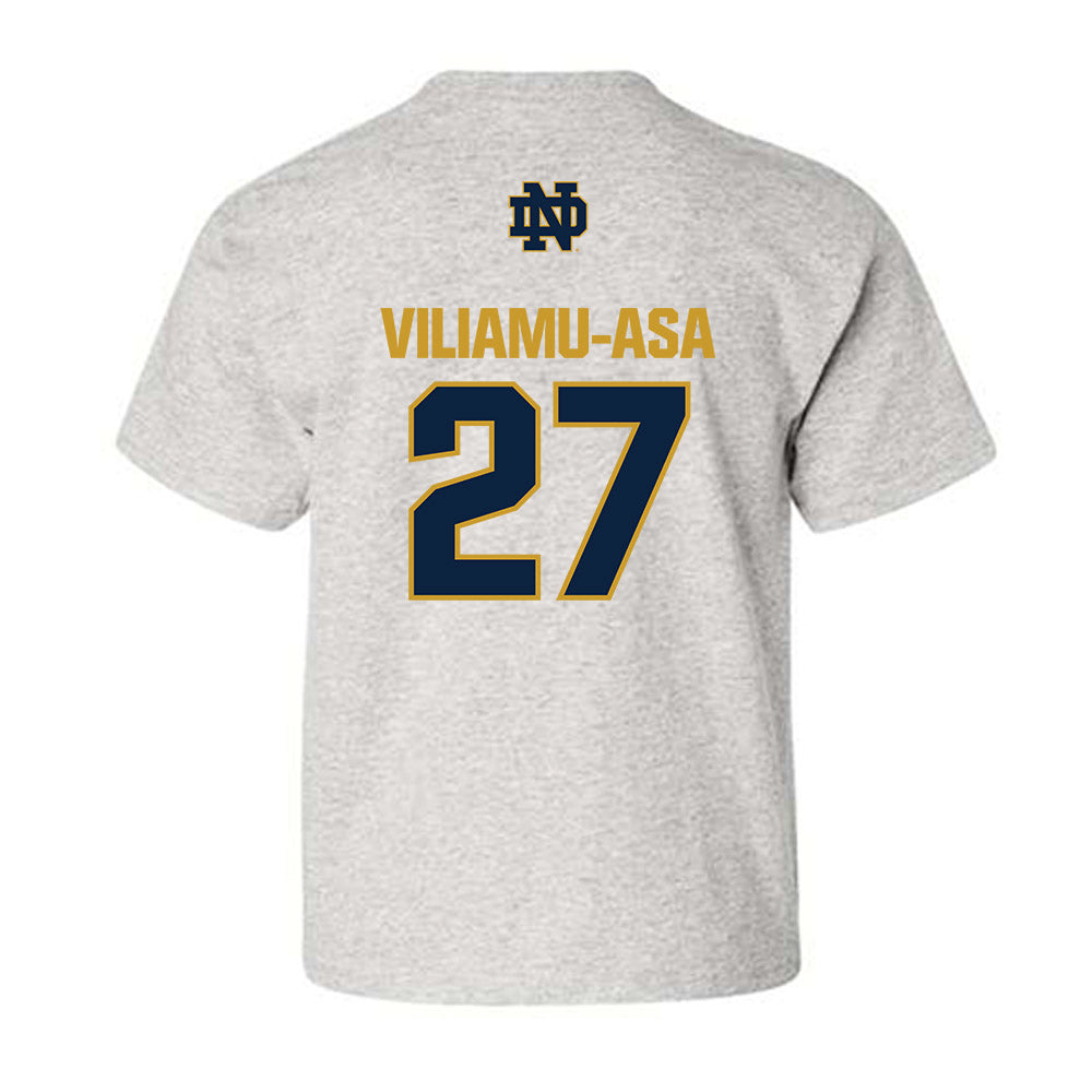 Notre Dame - NCAA Football : Kyngstonn Viliamu-Asa - Classic Fashion Shersey Youth T-Shirt-1
