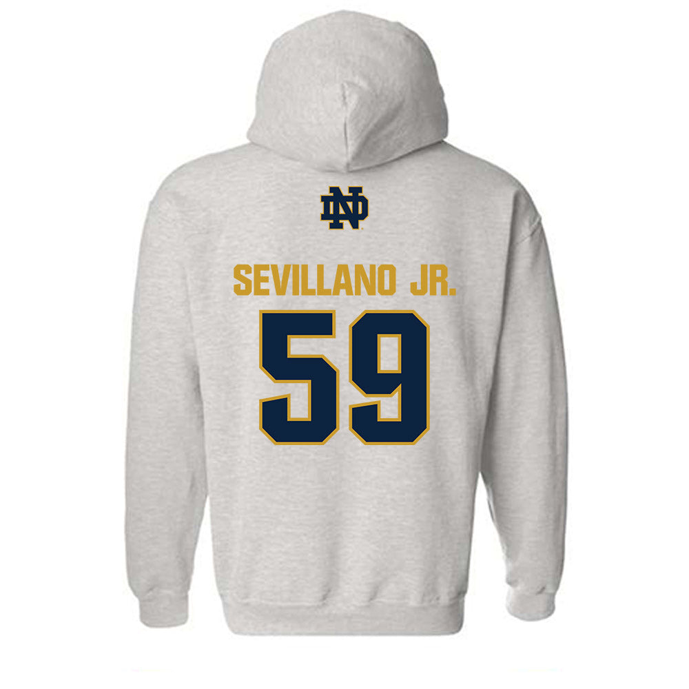 Notre Dame - NCAA Football : Sean Sevillano Jr. - Classic Fashion Shersey Hooded Sweatshirt-1
