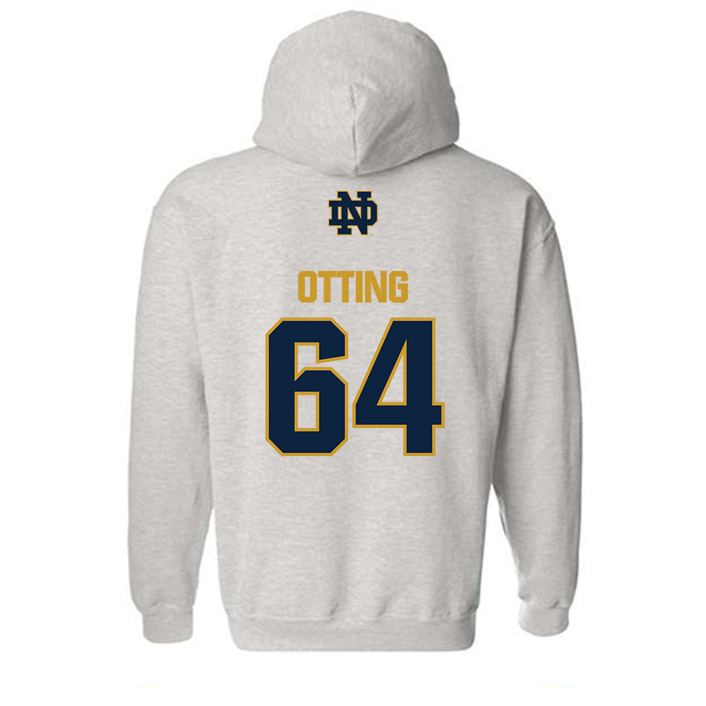 Notre Dame - NCAA Football : Joe Otting - Classic Fashion Shersey Hooded Sweatshirt-1