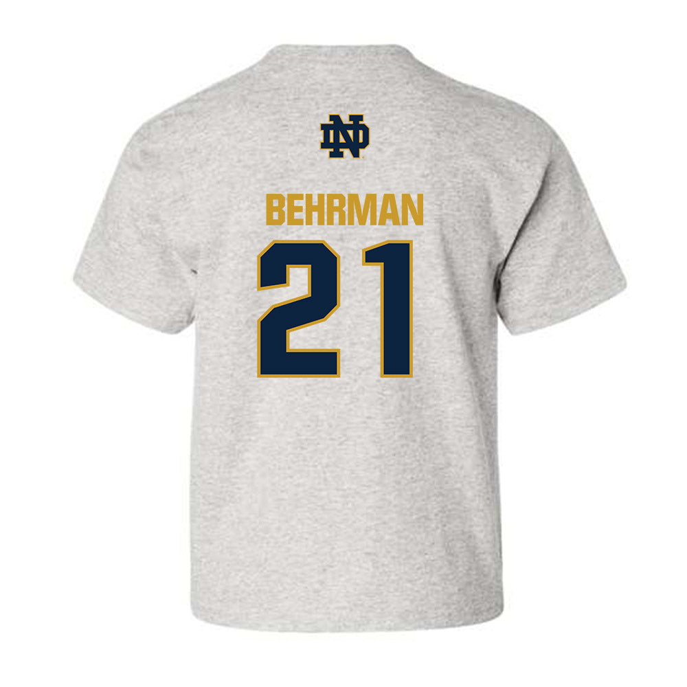 Notre Dame - NCAA Men's Lacrosse : Brock Behrman - Classic Fashion Shersey Youth T-Shirt