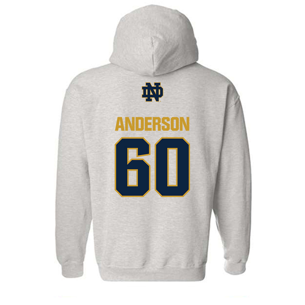 Notre Dame - NCAA Football : Max Anderson - Classic Fashion Shersey Hooded Sweatshirt-1