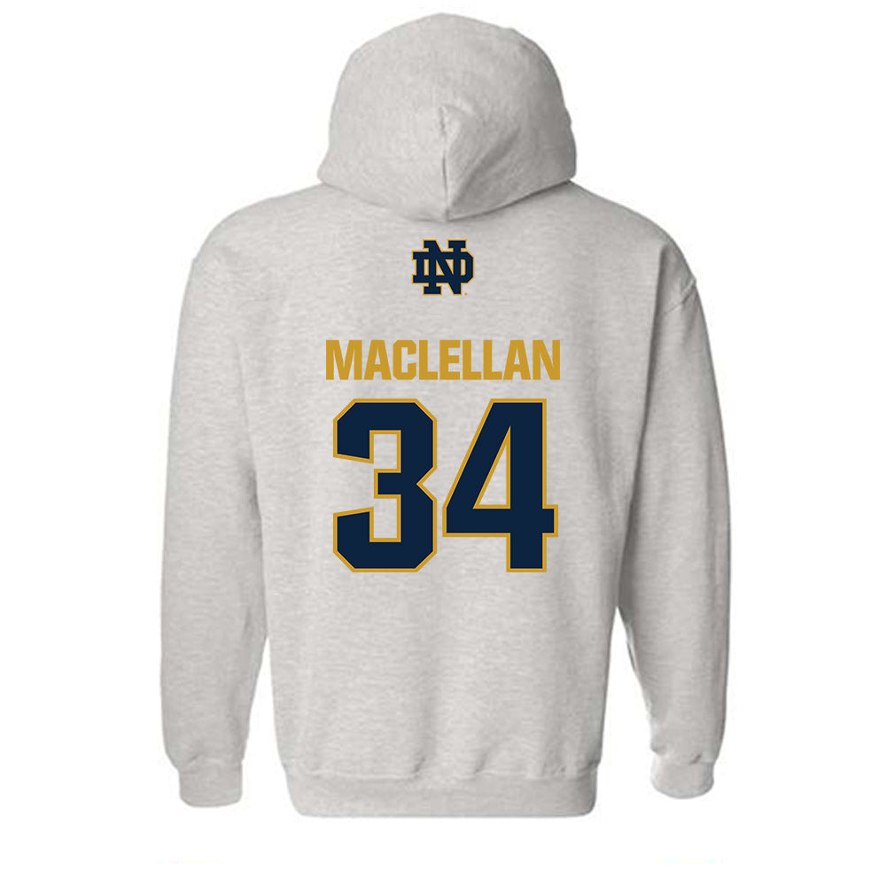 Notre Dame - NCAA Men's Basketball : Matthew MacLellan - Classic Fashion Shersey Hooded Sweatshirt-1