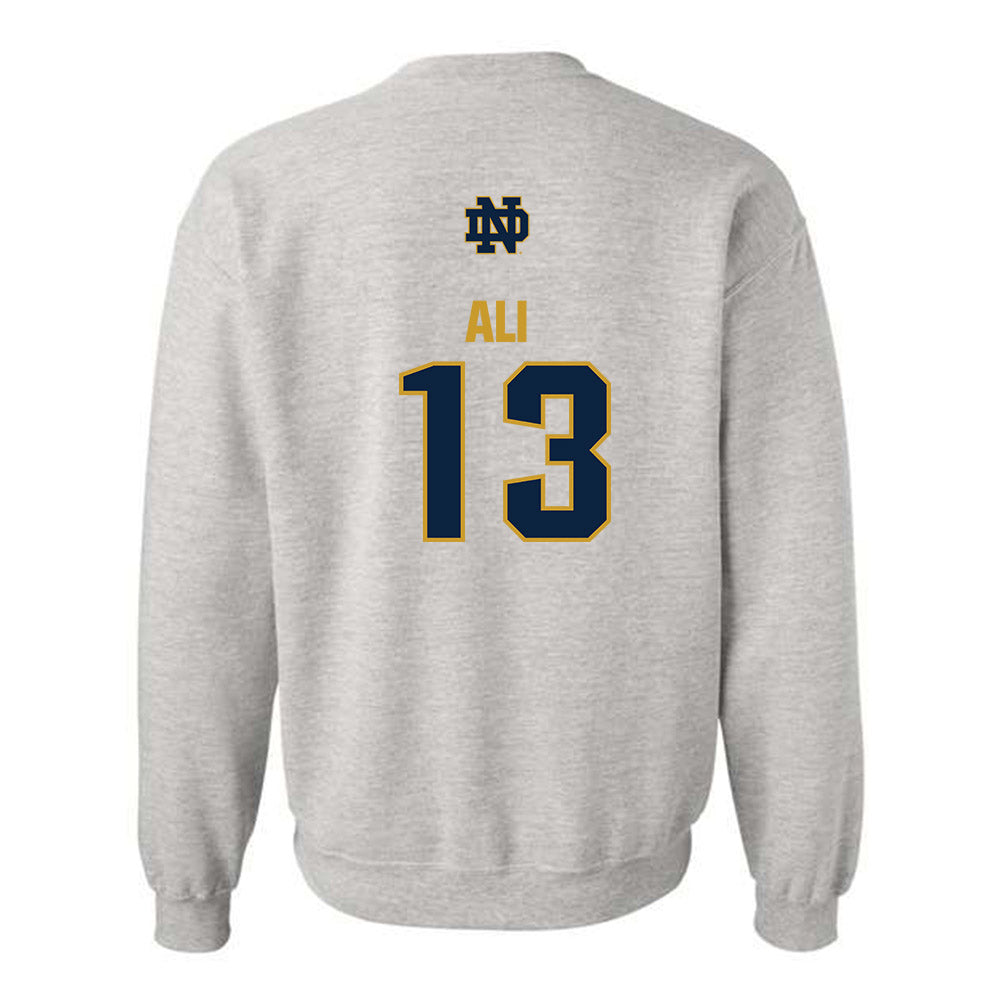 Notre Dame - NCAA Men's Ice Hockey : Brennan Ali - Classic Fashion Shersey Crewneck Sweatshirt-1