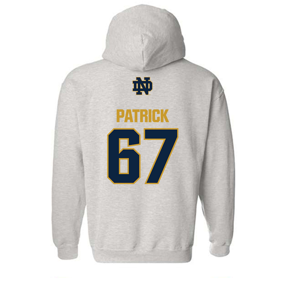 Notre Dame - NCAA Football : Gregory Patrick - Classic Fashion Shersey Hooded Sweatshirt-1