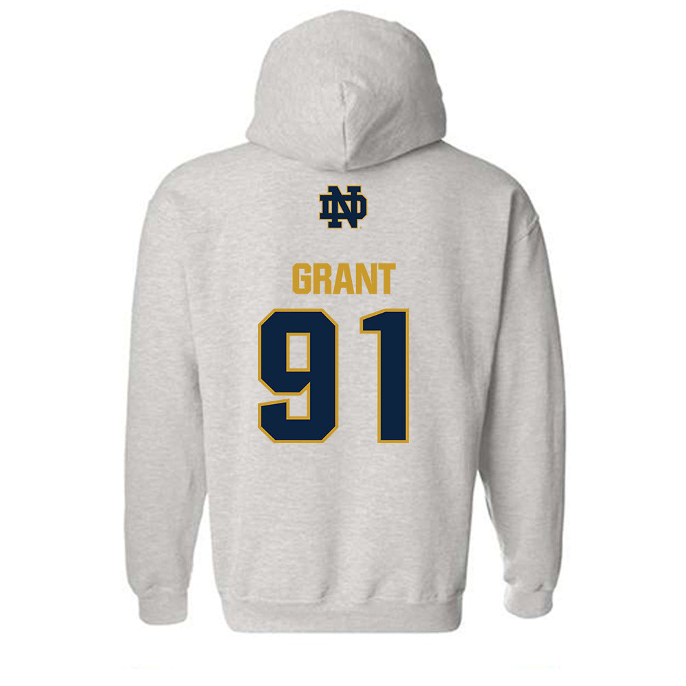 Notre Dame - NCAA Men's Lacrosse : Griffin Grant - Classic Fashion Shersey Hooded Sweatshirt-1