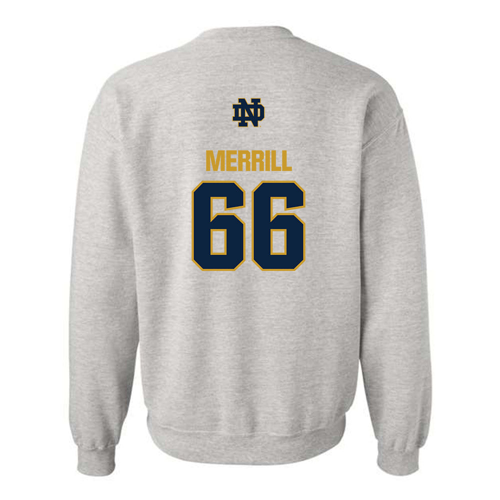 Notre Dame - NCAA Football : Tyler Merrill - Classic Fashion Shersey Crewneck Sweatshirt-1