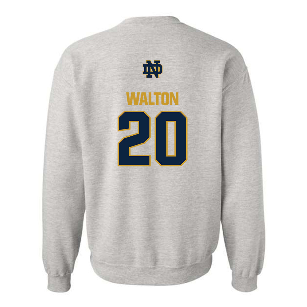 Notre Dame - NCAA Football : Jonaz Walton - Classic Fashion Shersey Crewneck Sweatshirt-1