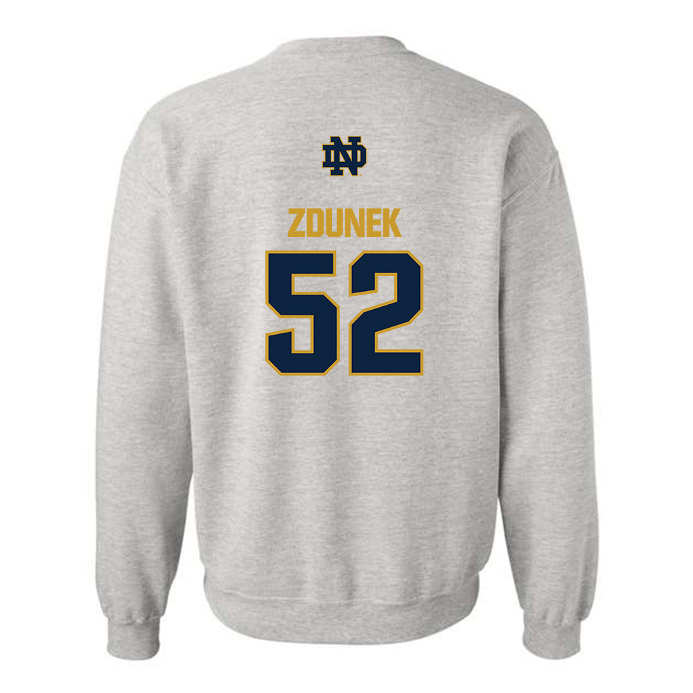 Notre Dame - NCAA Baseball : Eric Zdunek - Classic Fashion Shersey Crewneck Sweatshirt-1