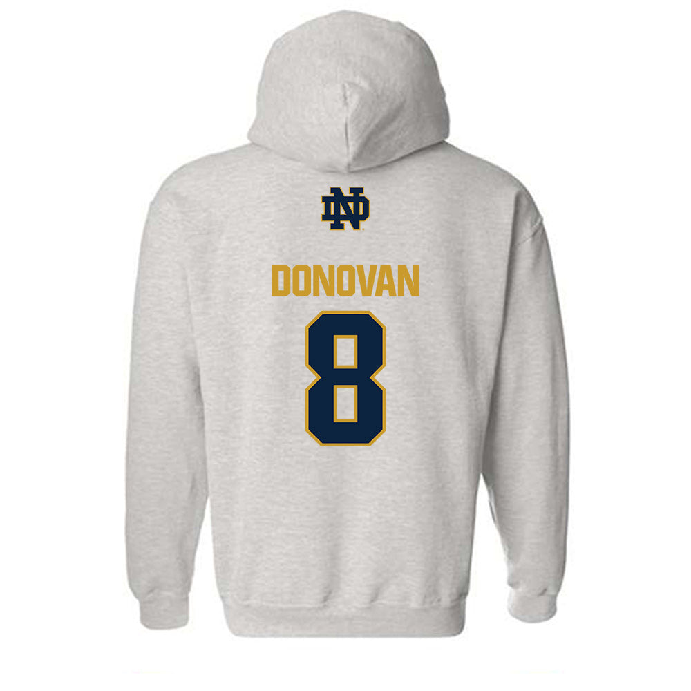 Notre Dame - NCAA Men's Lacrosse : Andrew Donovan - Classic Fashion Shersey Hooded Sweatshirt-1