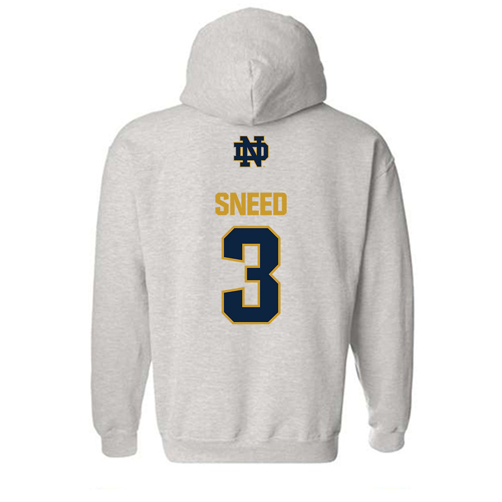 Notre Dame - NCAA Football : Jaylen Sneed - Classic Fashion Shersey Hooded Sweatshirt-1
