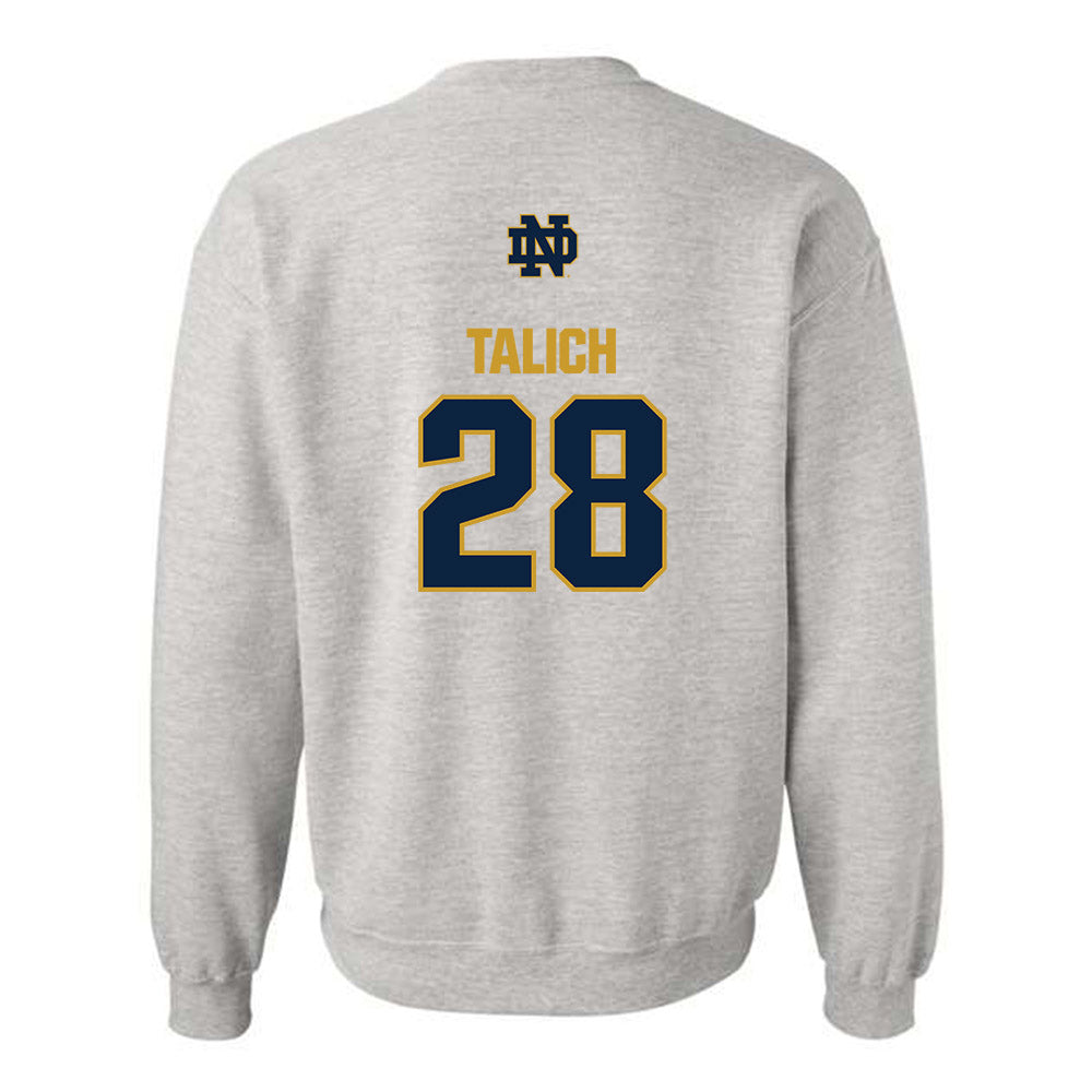 Notre Dame - NCAA Football : Luke Talich - Classic Fashion Shersey Crewneck Sweatshirt-1