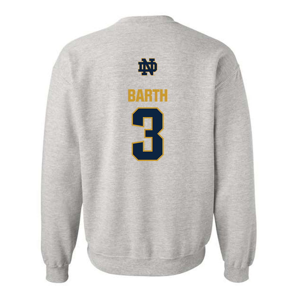 Notre Dame - NCAA Baseball : Mason Barth - Classic Fashion Shersey Crewneck Sweatshirt-1