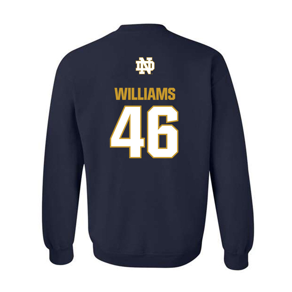 Notre Dame - NCAA Football : Matt Williams - Classic Fashion Shersey Crewneck Sweatshirt-1