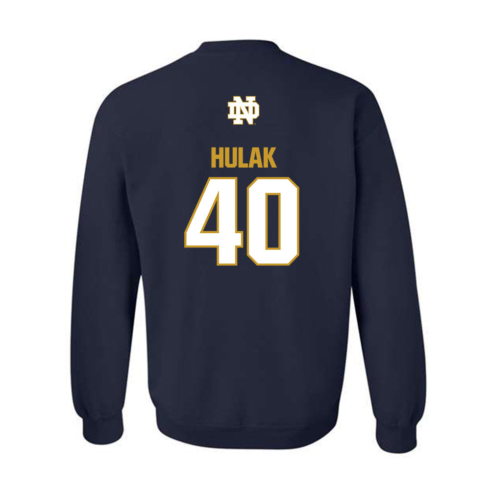 Notre Dame - NCAA Football : Dominik Hulak - Classic Fashion Shersey Crewneck Sweatshirt-1