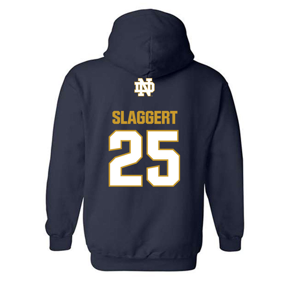 Notre Dame - NCAA Men's Ice Hockey : Carter Slaggert - Classic Fashion Shersey Hooded Sweatshirt-1