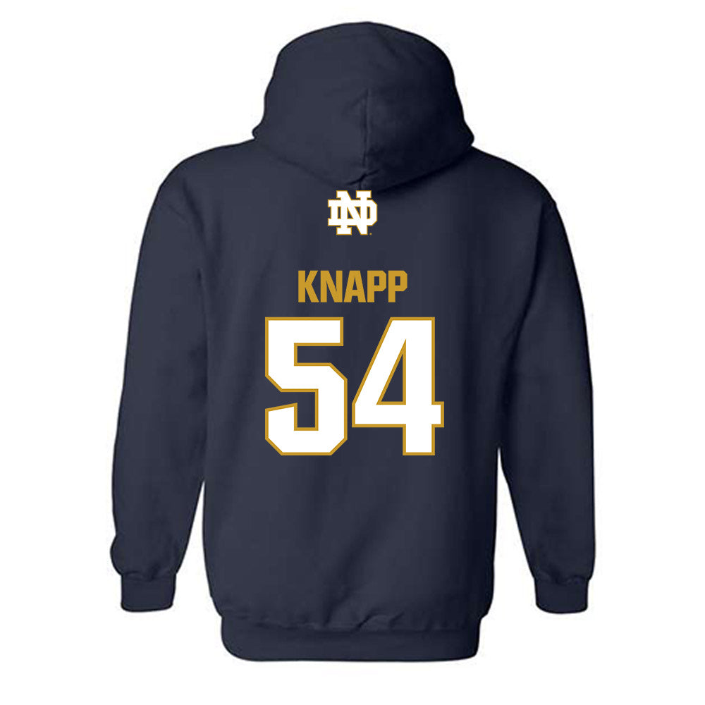 Notre Dame - NCAA Football : Anthonie Knapp - Classic Fashion Shersey Hooded Sweatshirt-1