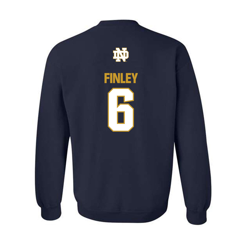 Notre Dame - NCAA Men's Lacrosse : Fisher Finley - Classic Fashion Shersey Crewneck Sweatshirt-1