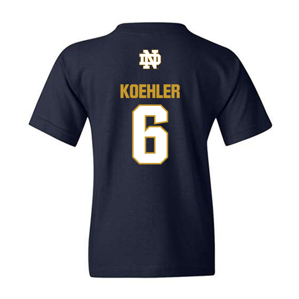 Notre Dame - NCAA Men's Basketball : Brady Koehler - Classic Fashion Shersey Youth T-Shirt-1