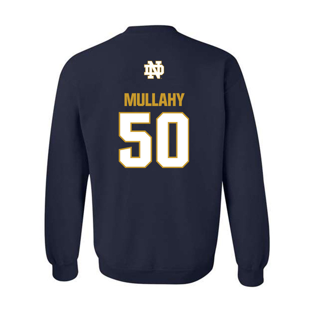 Notre Dame - NCAA Men's Lacrosse : Brendan Mullahy - Classic Fashion Shersey Crewneck Sweatshirt-1