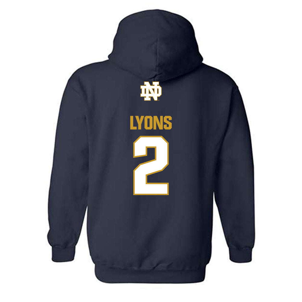 Notre Dame - NCAA Women's Lacrosse : Abigail Lyons - Classic Fashion Shersey Hooded Sweatshirt-1