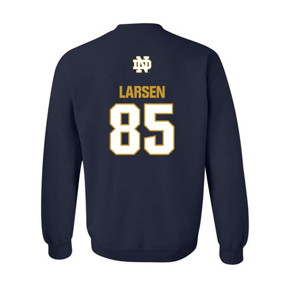 Notre Dame - NCAA Football : Jack Larsen - Classic Fashion Shersey Crewneck Sweatshirt-1