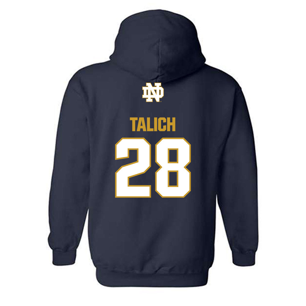 Notre Dame - NCAA Football : Luke Talich - Classic Fashion Shersey Hooded Sweatshirt-1