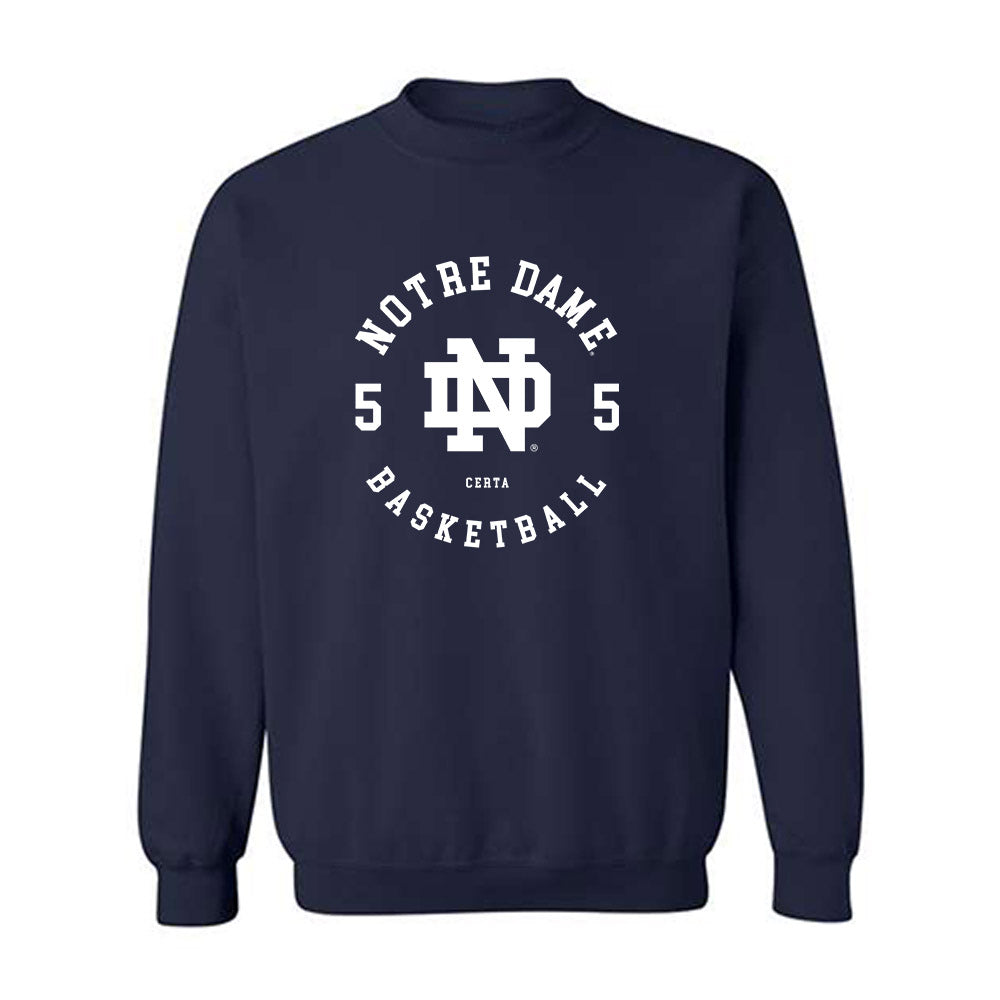 Notre Dame - NCAA Men's Basketball : Cole Certa - Classic Fashion Shersey Crewneck Sweatshirt-0