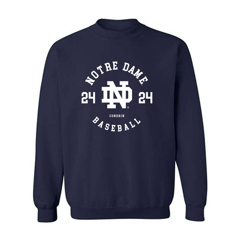 Notre Dame - NCAA Baseball : Luke Condrin - Classic Fashion Shersey Crewneck Sweatshirt-0