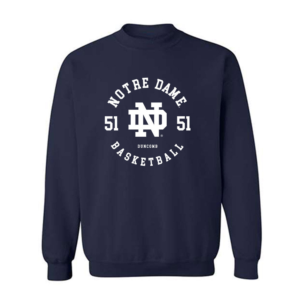 Notre Dame - NCAA Men's Basketball : Logan Duncomb - Classic Fashion Shersey Crewneck Sweatshirt-0