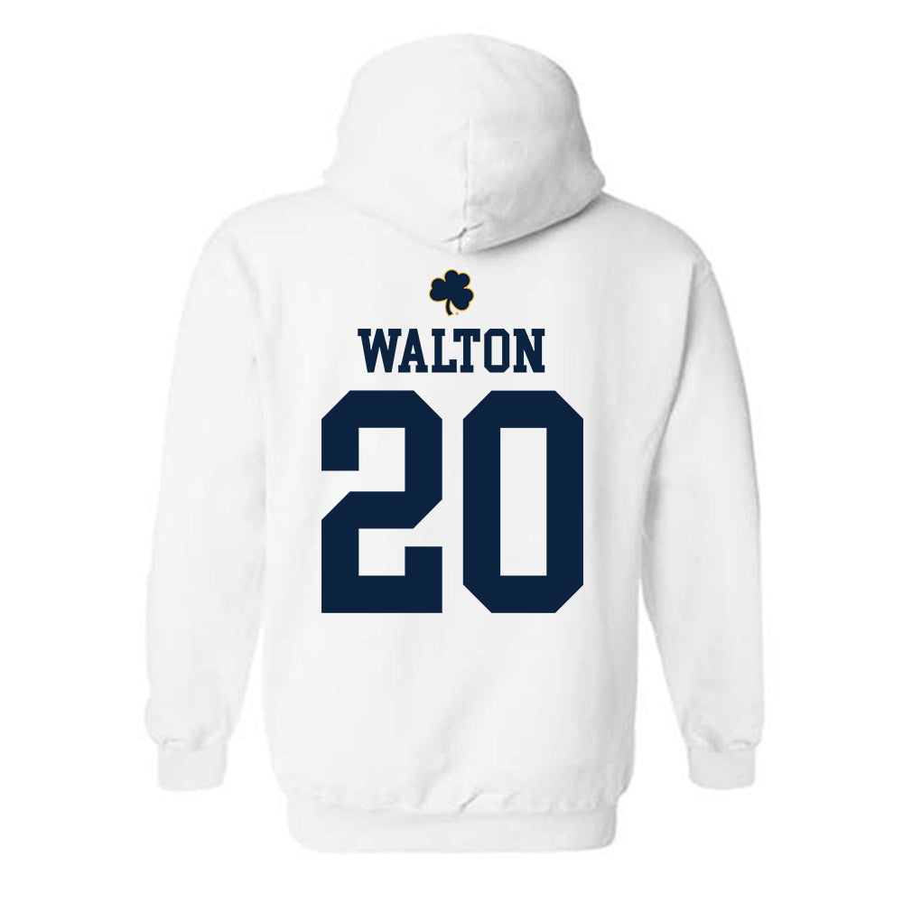 Notre Dame - NCAA Football : Jonaz Walton - Classic Shersey Hooded Sweatshirt-1