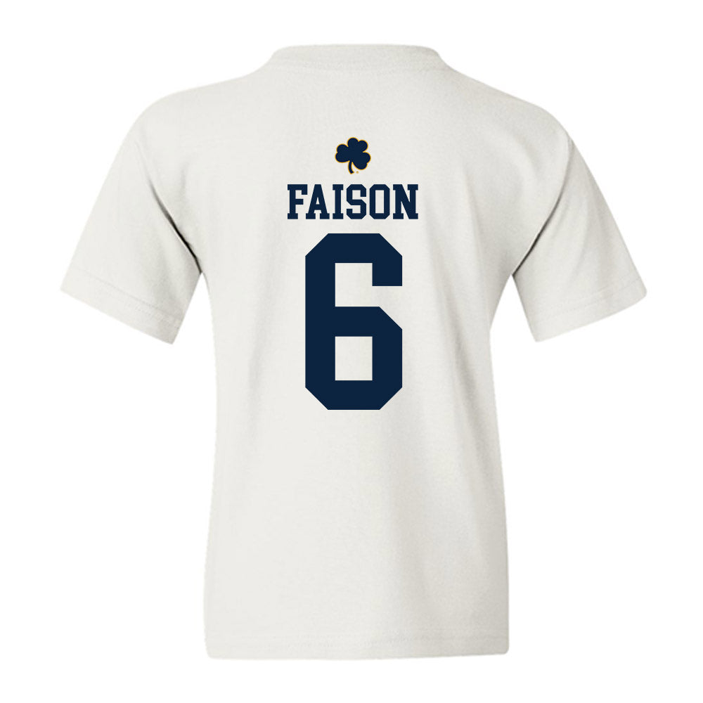 Notre Dame - NCAA Football : Jordan Faison - Classic Shersey Youth T-Shirt-1