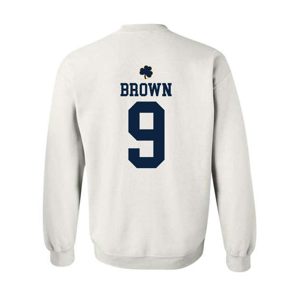 Notre Dame - NCAA Men's Ice Hockey : Cole Brown - Classic Shersey Crewneck Sweatshirt-1