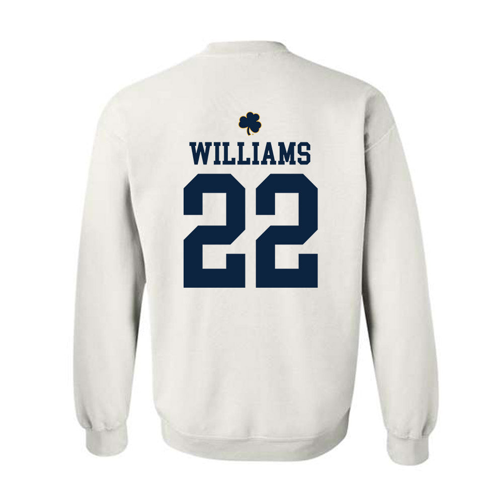 Notre Dame - NCAA Football : Aneyas Williams - Classic Shersey Crewneck Sweatshirt-1