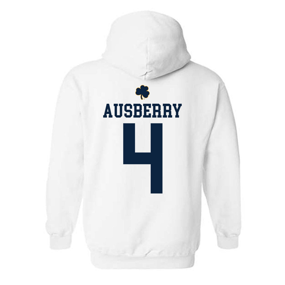 Notre Dame - NCAA Football : Jaiden Ausberry - Classic Shersey Hooded Sweatshirt-1