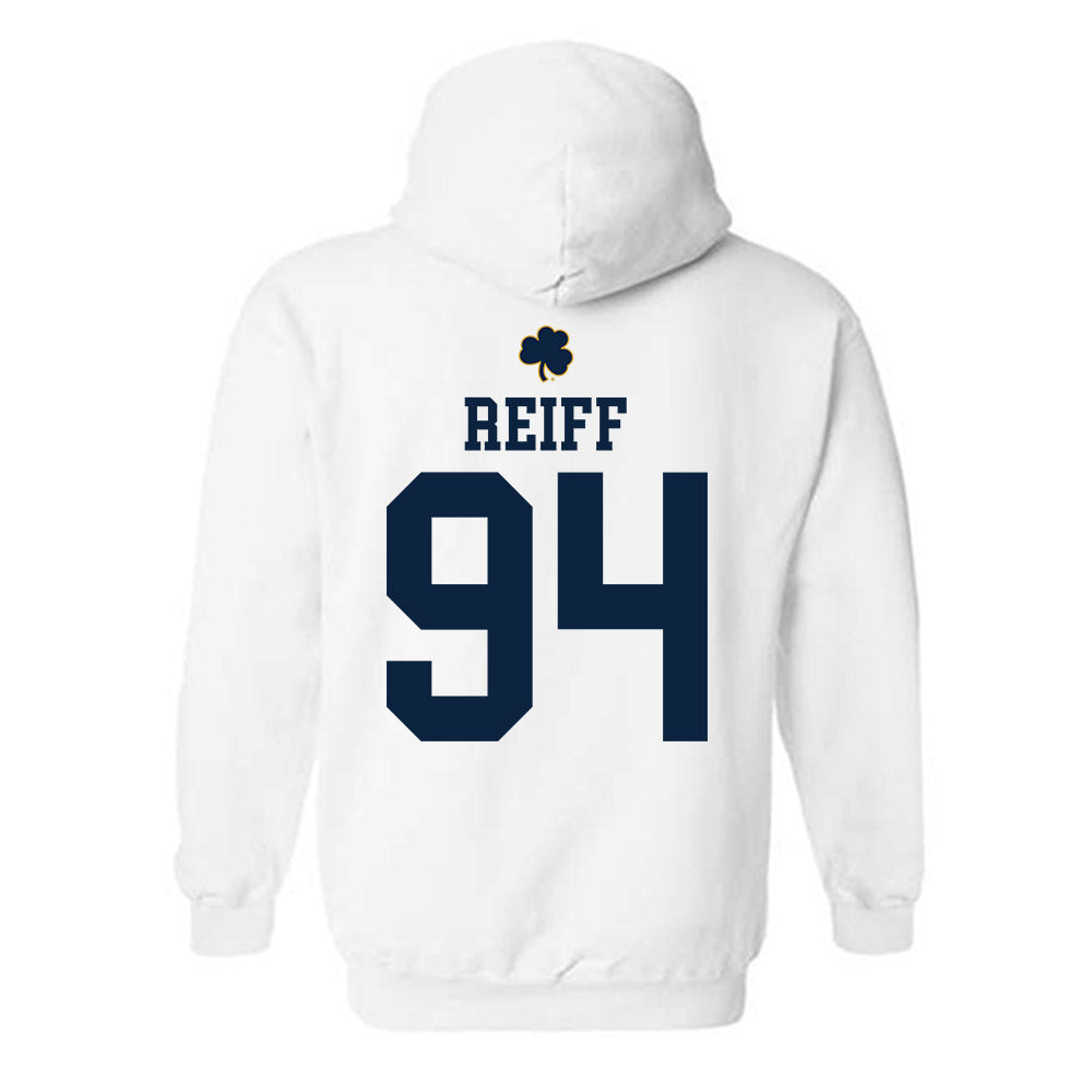 Notre Dame - NCAA Football : Joe Reiff - Classic Shersey Hooded Sweatshirt-1