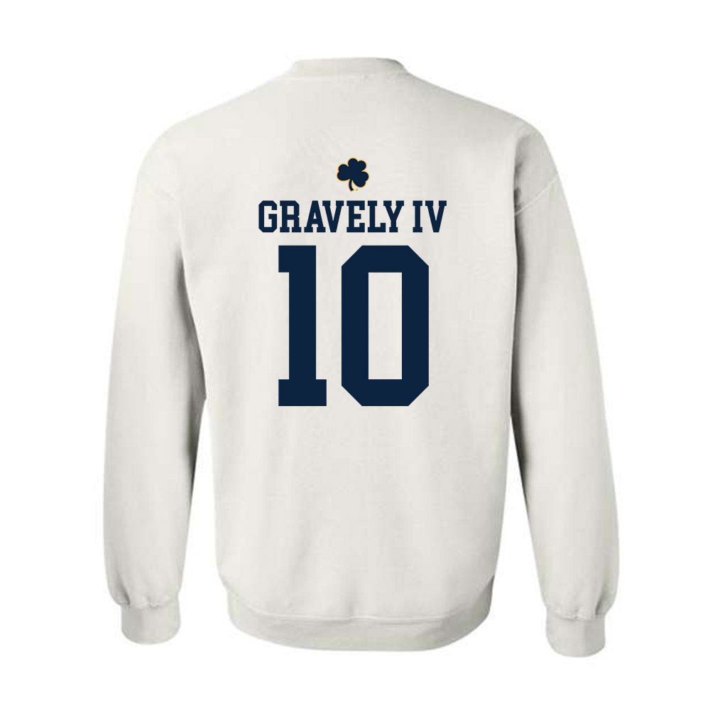 Notre Dame - NCAA Baseball : Warren Gravely IV - Classic Shersey Crewneck Sweatshirt-1