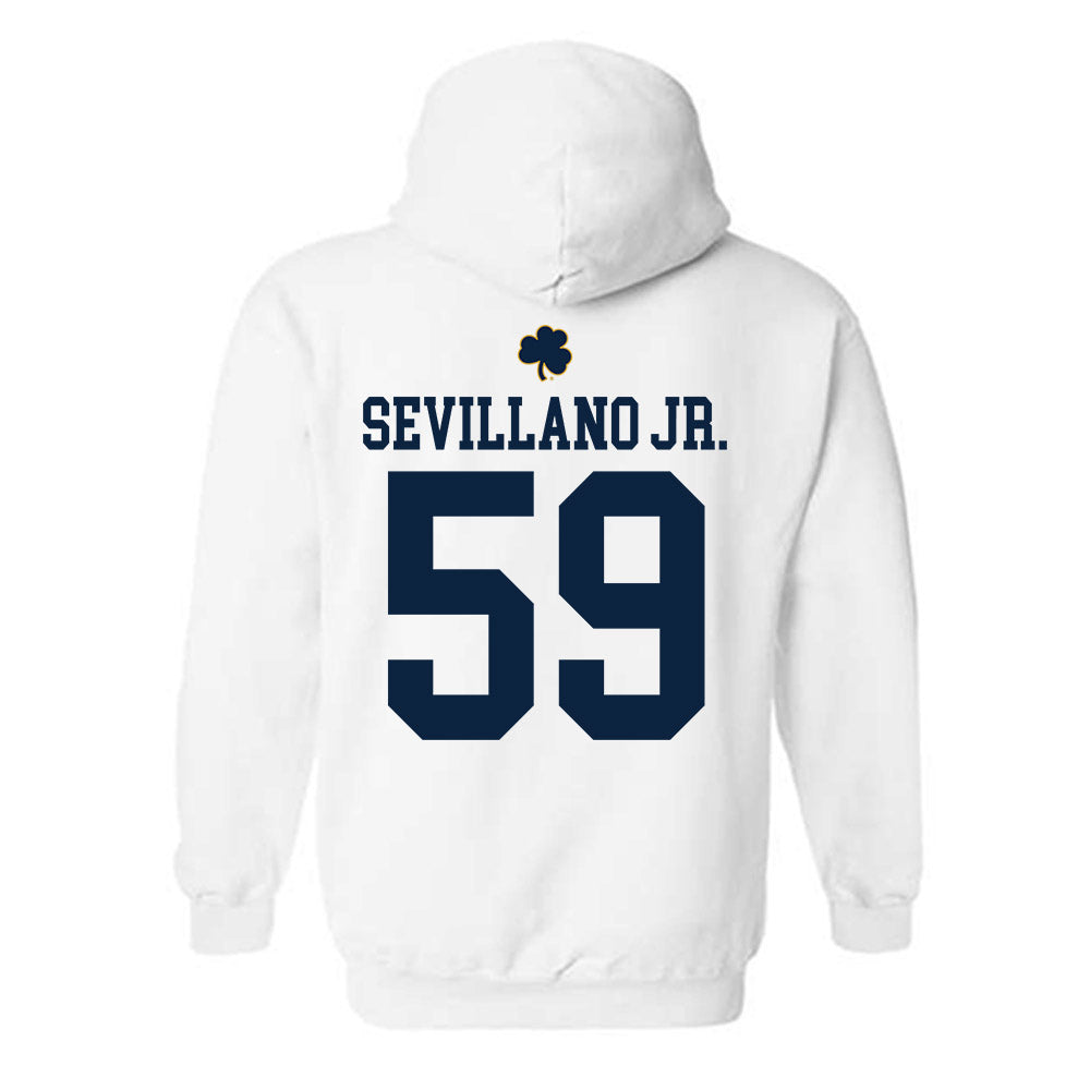Notre Dame - NCAA Football : Sean Sevillano Jr. - Classic Shersey Hooded Sweatshirt-1