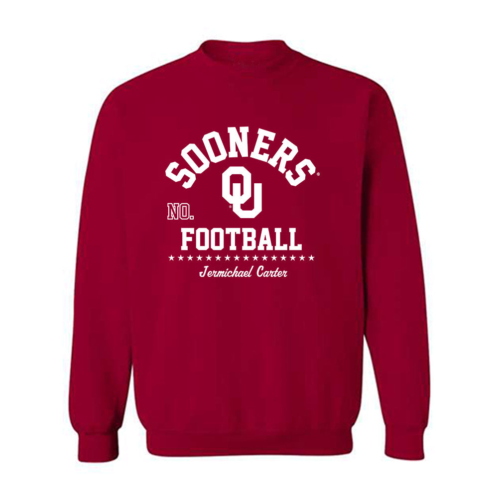 Oklahoma - NCAA Football : Jermichael Carter - Classic Fashion Shersey Crewneck Sweatshirt-0