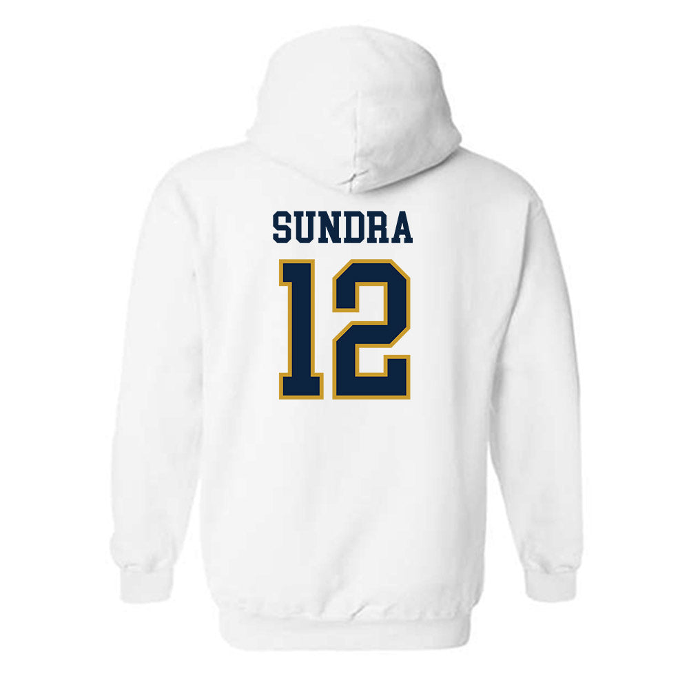 Notre Dame - NCAA Men's Basketball : Garrett Sundra - Sports Shersey Hooded Sweatshirt-1