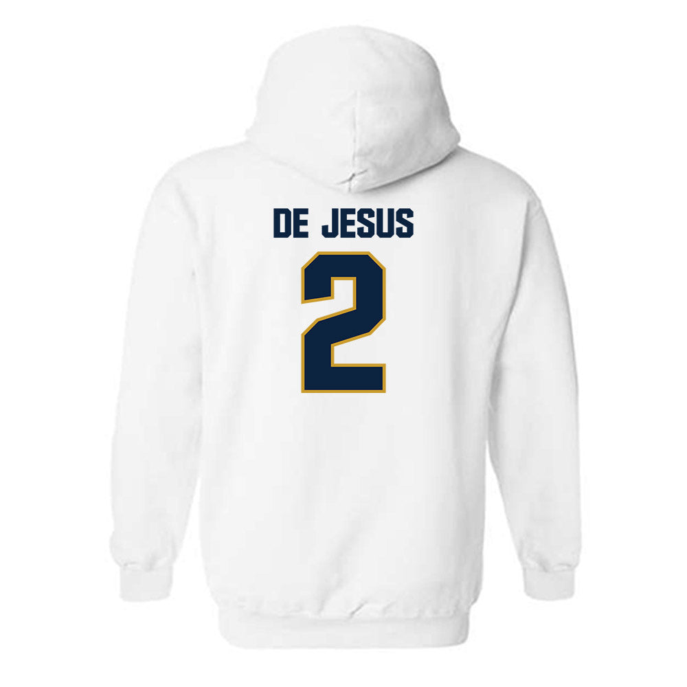 Notre Dame - NCAA Women's Basketball : Vanessa de Jesus - Sports Shersey Hooded Sweatshirt-1