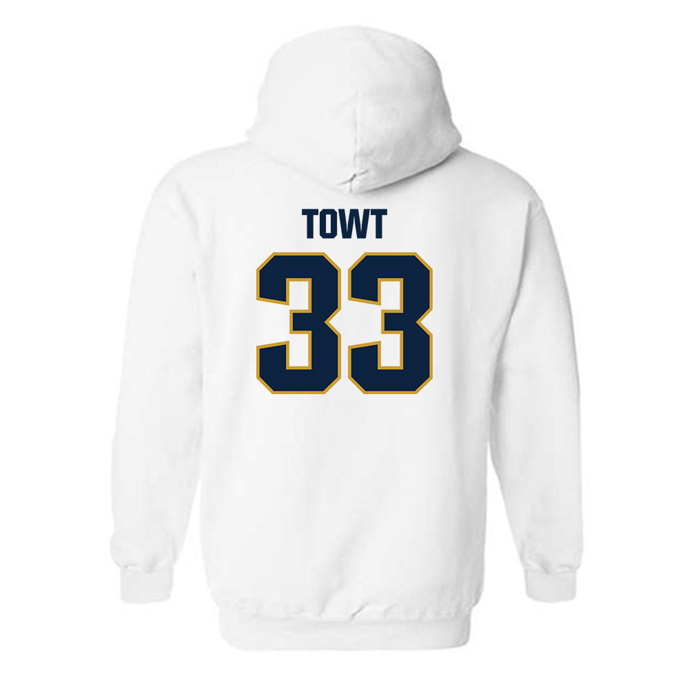 Notre Dame - NCAA Men's Basketball : Carson Towt - Sports Shersey Hooded Sweatshirt-1