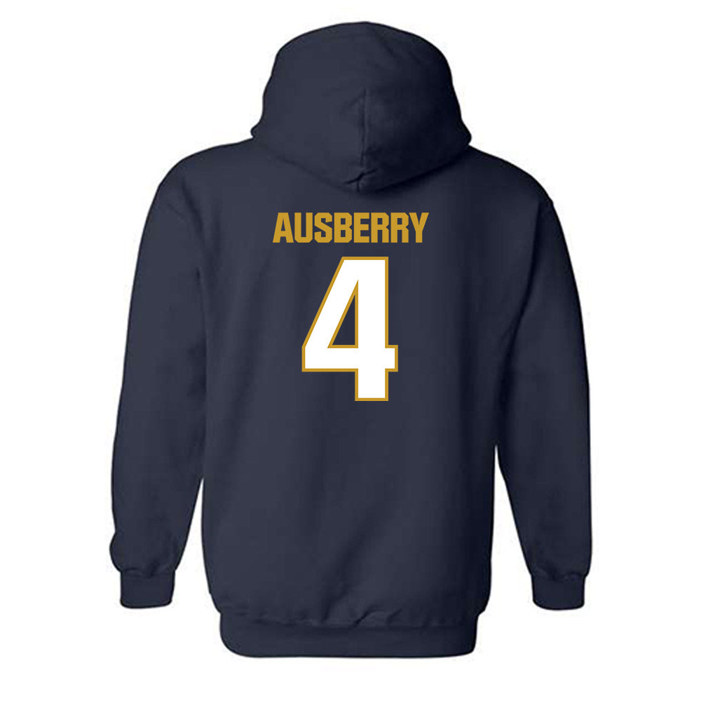 Notre Dame - NCAA Football : Jaiden Ausberry - Sports Shersey Hooded Sweatshirt-1