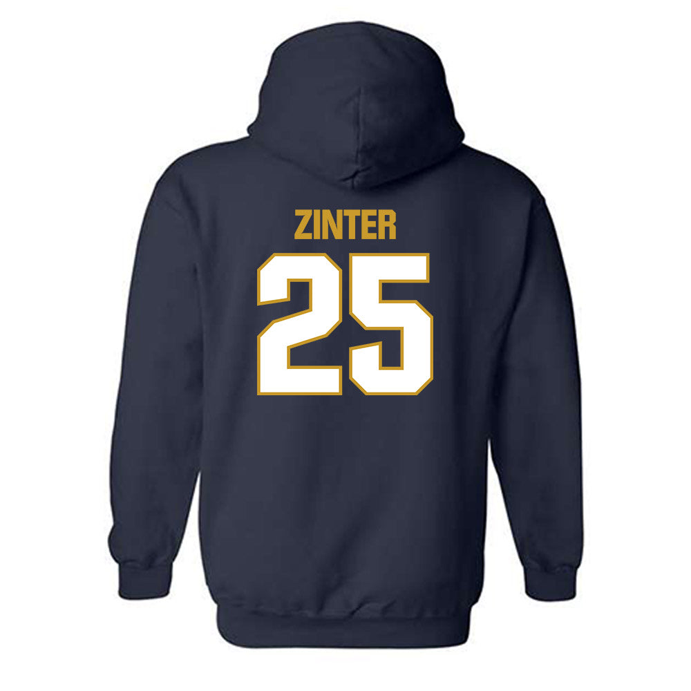 Notre Dame - NCAA Football : Preston Zinter - Sports Shersey Hooded Sweatshirt-1
