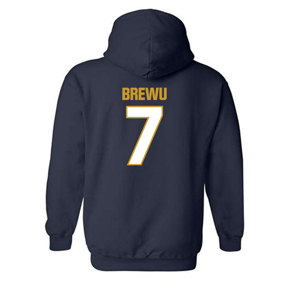 Notre Dame - NCAA Football : Francis Brewu - Sports Shersey Hooded Sweatshirt-1