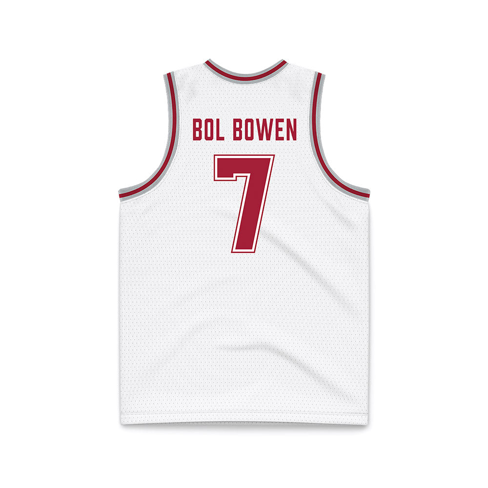 Alabama - NCAA Men's Basketball : Taylor Bol Bowen - White Basketball Jersey-1