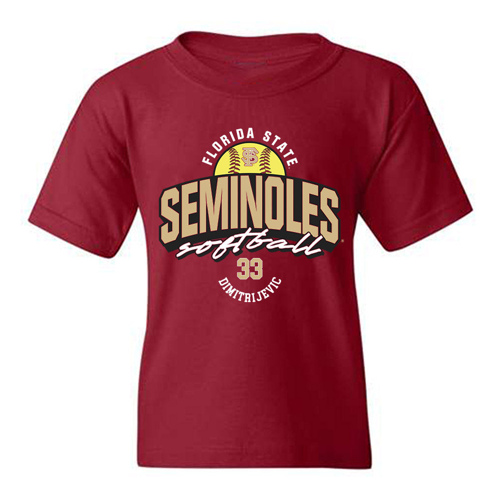 FSU - NCAA Softball : Lisabella Dimitrijevic - Fashion Shersey Youth T-Shirt-0