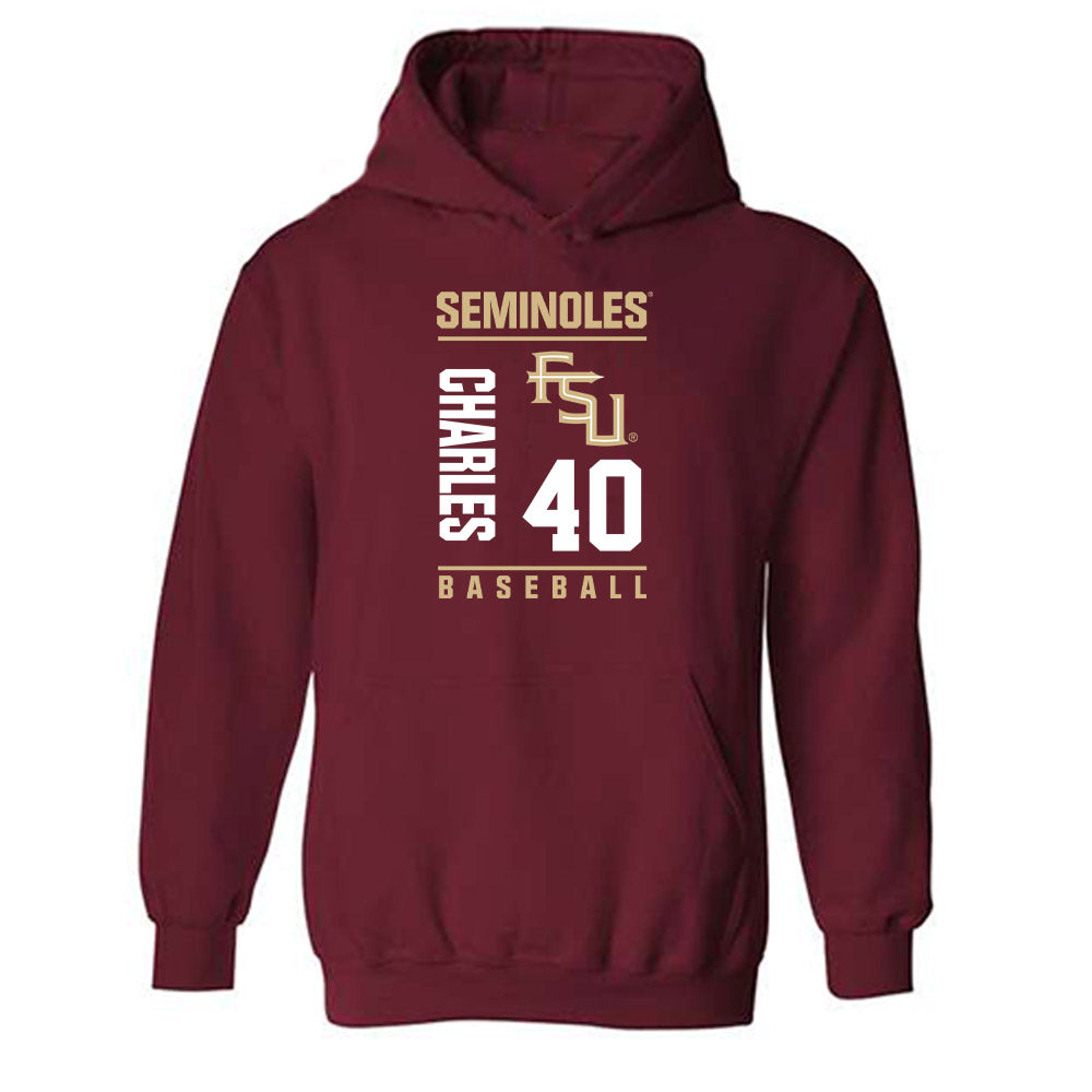FSU - NCAA Baseball : Joseph Charles - Fashion Shersey Hooded Sweatshirt-0